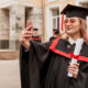 Image of a student taking selfies