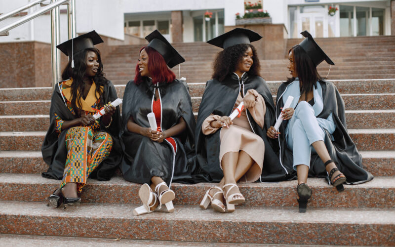 Students sitting down